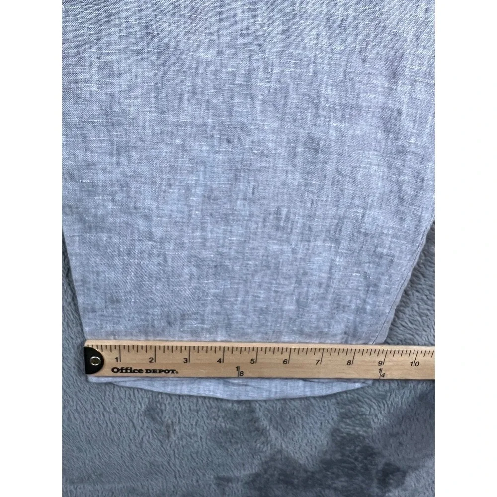 J Crew 100% Linen Pants Mens Size 38x32 (40x31) Gray Coastal Preppy